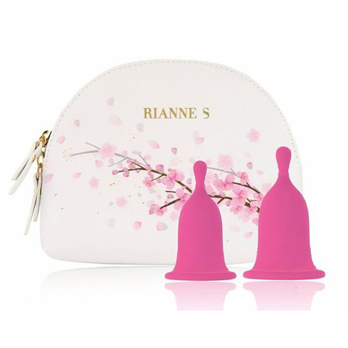 Набор из 2 розовых менструальных чаш Rianne S Cherry Cup