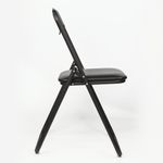 Стул для посетителей складной "Jack Black", черный каркас, кожзам черный, Jack V-Cerata