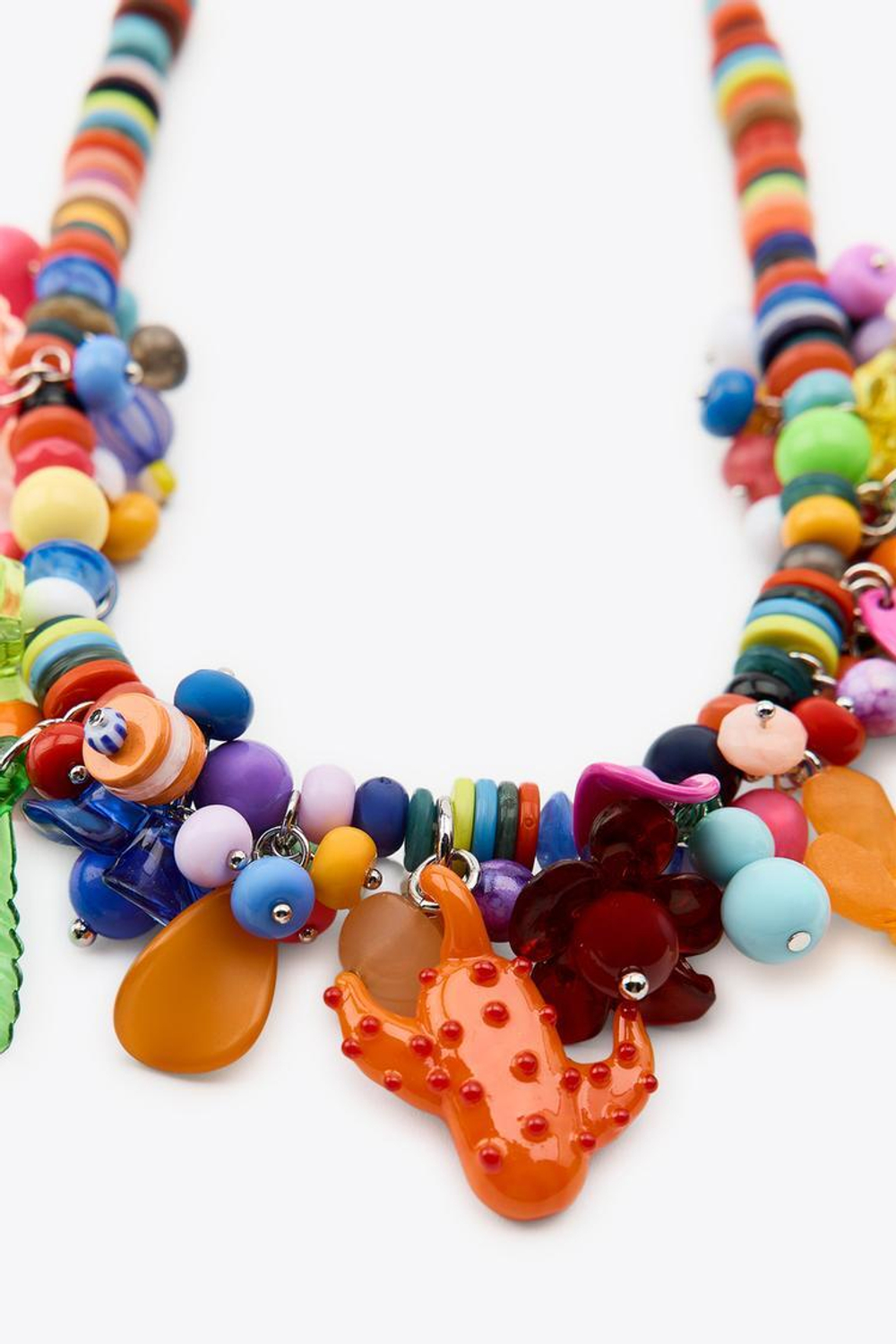 ZARA ОЖЕРЕЛЬЕ С БУСИНАМИ, РАЗНОЦВЕТНЫЙ