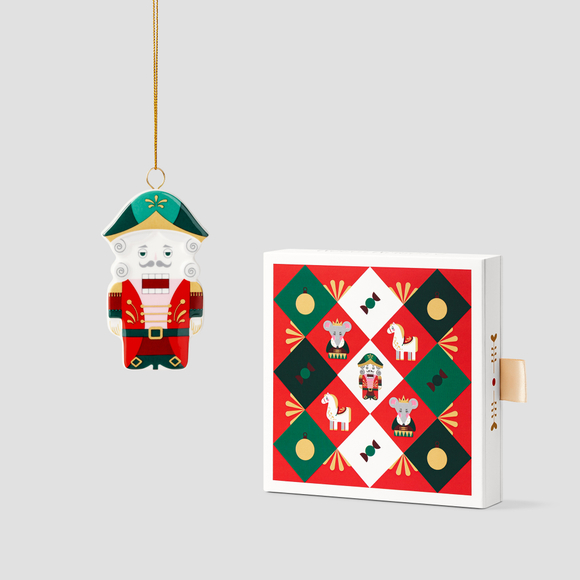 Елочная игрушка Farforite «Щелкунчик рождественский» в подарочном пенале