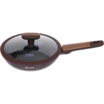 Сковорода «BAROLY» CHOCOLATE 22см индукционная с крышкой, бакелитовая ручка