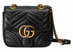 Мини-сумка на плечо женская Gucci GG Marmont черный
