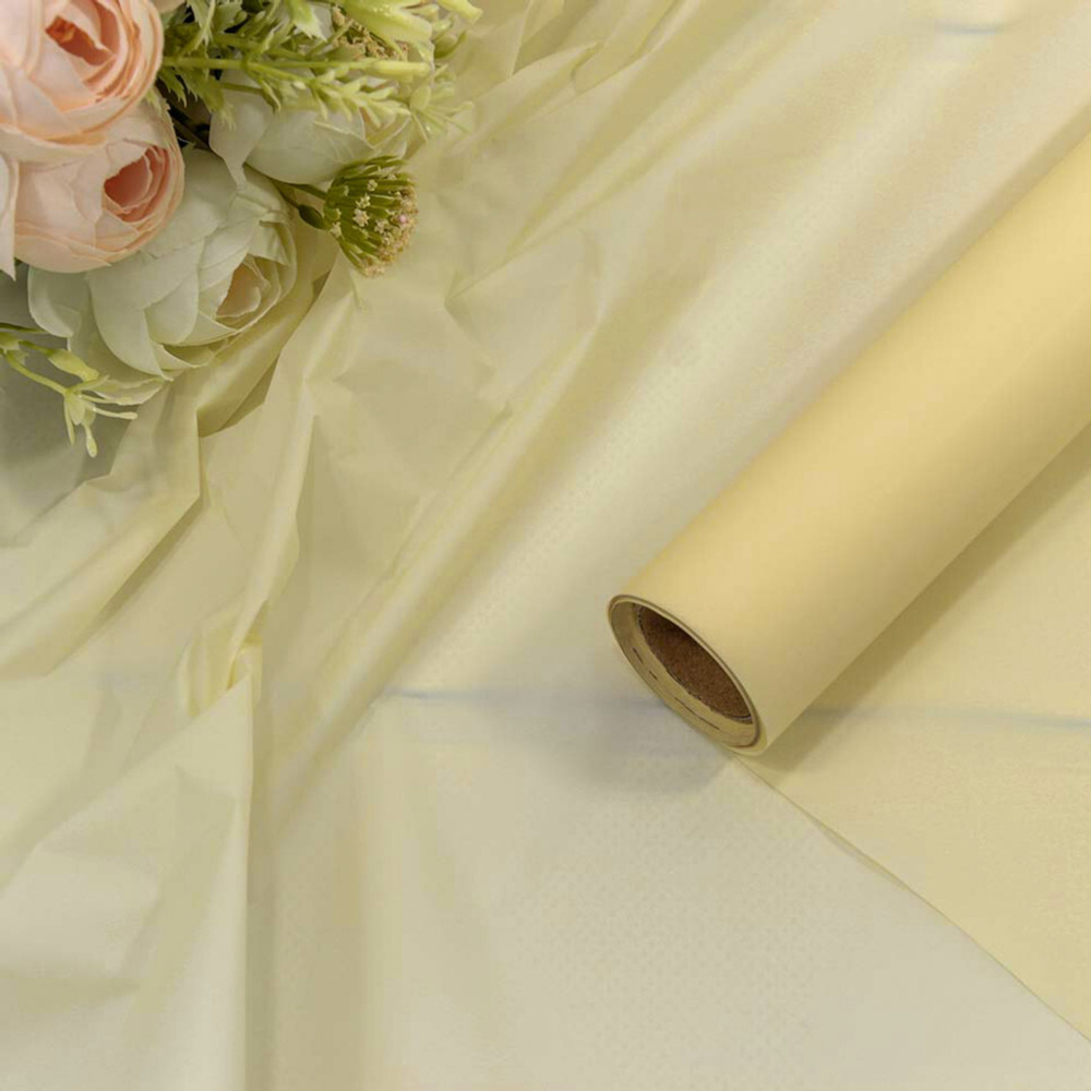 Пленка В рулоне 10 м х 58 см "Тишью" ламинированная (Бежевый)