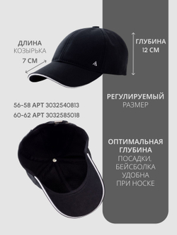 Бейсболка мужская КУБА вышивка канвас