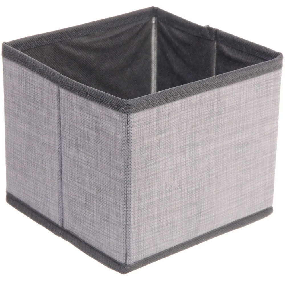 Короб - органайзер складной для хранения вещей «ЭФОЛТ», цвет пыльно - серый, 15*15*13см✦