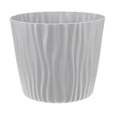 Кашпо ВОЛНА D250мм 8л с вкладышем Серый