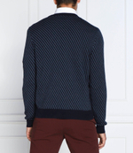 Хлопковый свитер lacrimo BOSS BLACK - темно-синий(50477378)