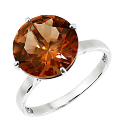 Узкое кольцо с камнем "Султанит" бриллиантовая огранка