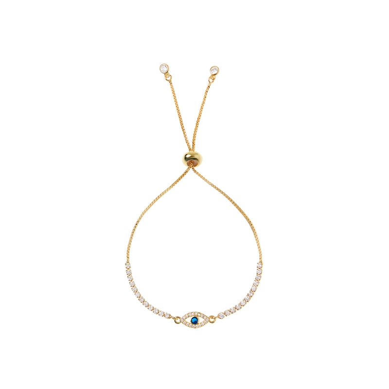 Браслет Золотой Кристальный Глаз – Синий