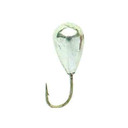 Мормышка вольфрамовая  Lucky John КАПЛЯ с отверстием и кембриком 060/S