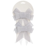 Бант на ёлку «Вошебный день» 14*17 см (набор 2 шт), Белый