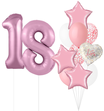 Набор шаров для неё 18-летие (розовый) | 0079