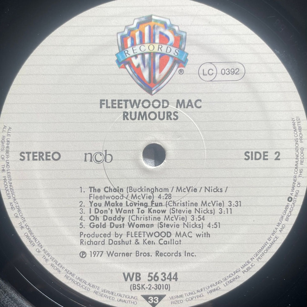 Fleetwood Mac ‎– Rumours (Скадинавия)
