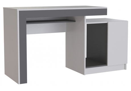 Компьютерный стол Woodville Модена белый, графит