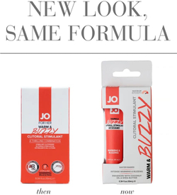 JO WARM & BUZZY - Клиторальный гель с контрастом температур и вибрацией, 10 мл