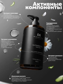 Гель для душа парфюмированный "Pear, coffee, pink pepper" 460 мл. MANITA PROFESSIONAL