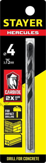 STAYER HERCULES 4 x 75 мм сверло по бетону PROFESSIONAL