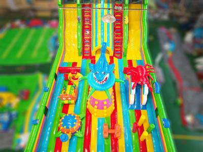 Коммерческий надувной батут «Морские животные», 17*9*8 м.