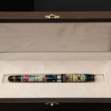 Коллекционная ручка роллер Parker Sonnet с колпачком "Москва" с ручной росписью в футляре
