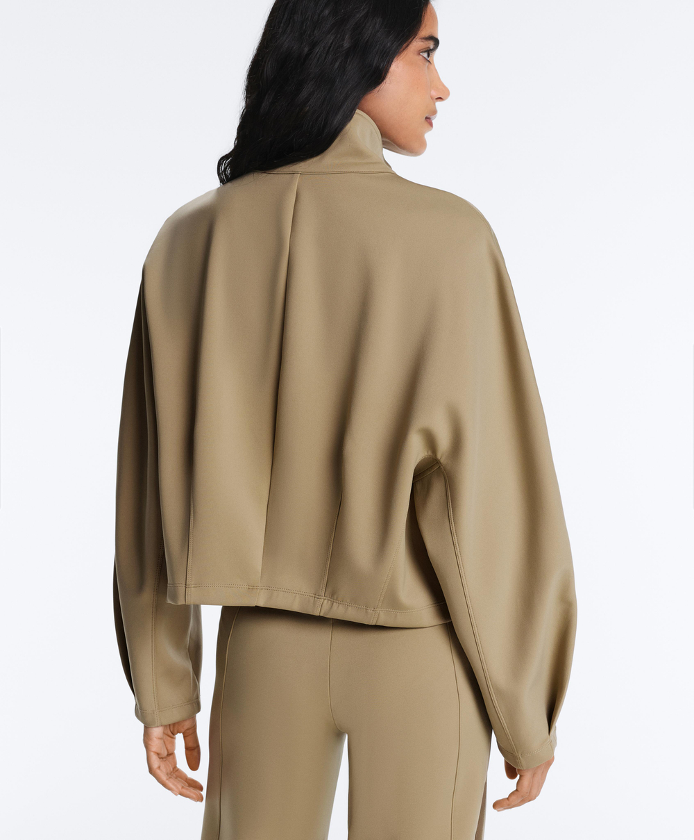 Oysho Куртка Boxy с эффектом неопрена, бежево-зеленый