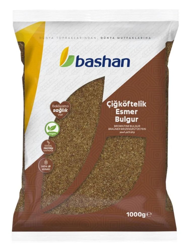Булгур тёмный Bashan для котлет 1 кг
