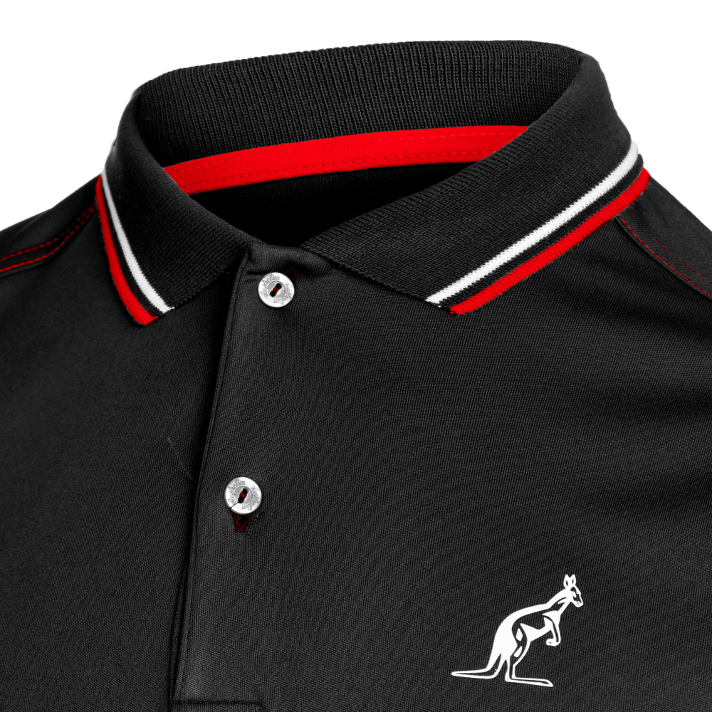 Мужское теннисное поло Australian Serve In Ace Polo Men - Black, Multicoloured