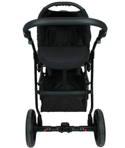 Детская коляска Alis Alvaro F 3 в 1 Al 04 т.серый+св.серый+белая кожа