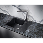 Мойка для кухни MILACIO Navarra 60 Cuarzo MC.77071, черный матовый