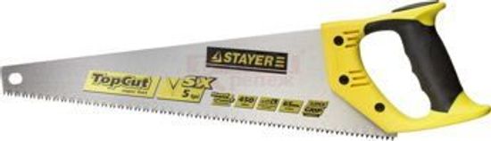 Ножовка по дереву STAYER 450 мм прямой крупный зуб быстрый рез поперек волокон
