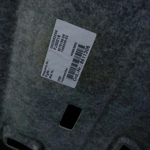 Обшивка потолка BMW 3er G20 (2018-н.в.)
