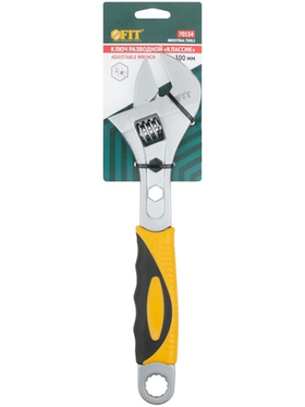 Ключ разводной "Классик", шкала, увелич.захват, прорезин.ручка 300 мм ( 42 мм ) 70154 FIT