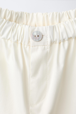 ZARA БРЮКИ WIDE LEG С ЦВЕТОЧНЫМ ПРИНТОМ, ЭКРЮ