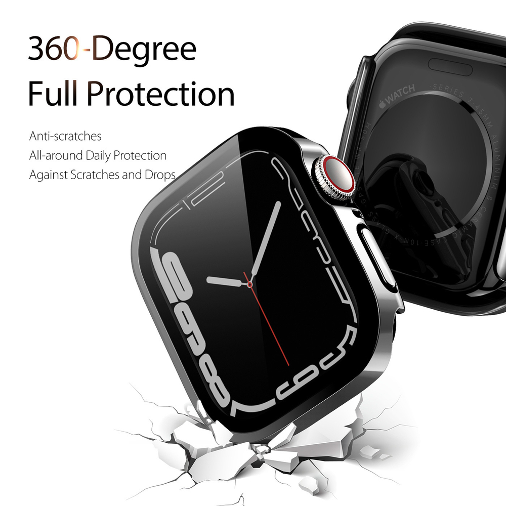 Чехол-бампер черный из TPU от Dux Ducis для смарт часов Apple Watch размером 46 мм, на 10 серию, серия Hamo Series Case