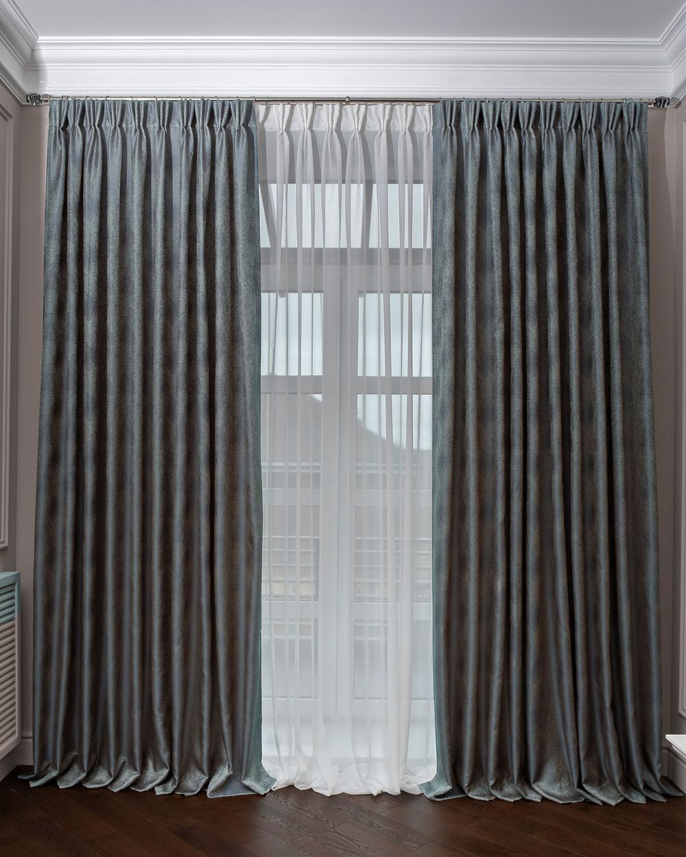 Ткань Портьера Фиджи (FIJI) бирюзовая 275x260см Бирюзовый Garda Decor