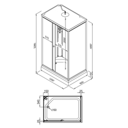 Душевая кабина Triton Квадро A 120x80
