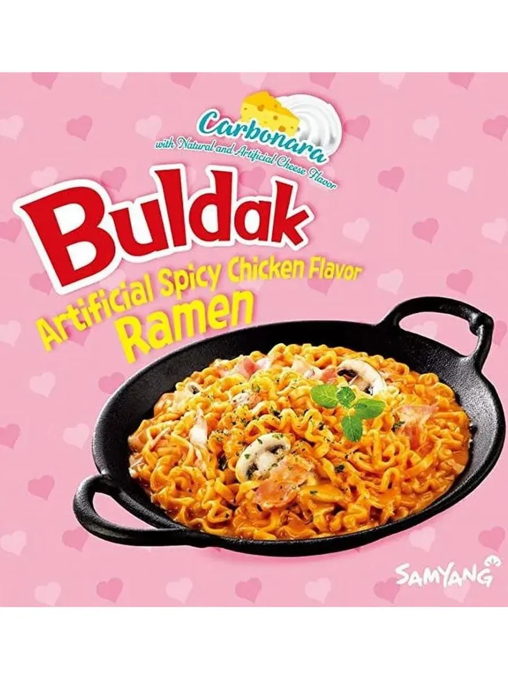 Лапша острая курица Бульдак в соусе Карбонара 80 г * 3 шт