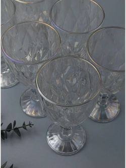 Набор фужеров для вина, 330 мл, 6 шт. перламутровый