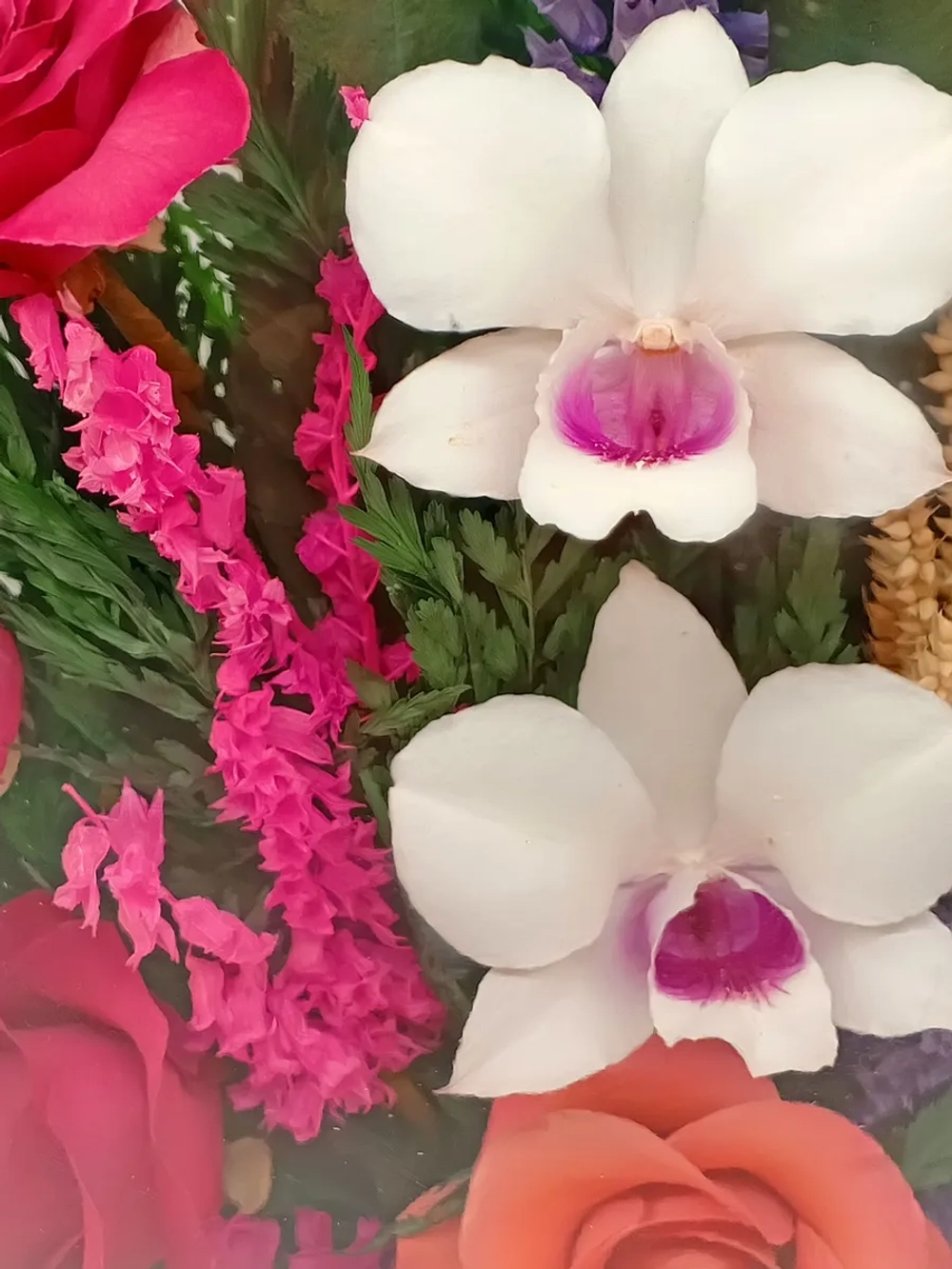 натуральные цветы в стекле, вакуум