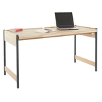 Письменный дизайнерский стол из дуба Айдельштедт 143х65х74 в стиле лофт, складной стол на металлических ножках