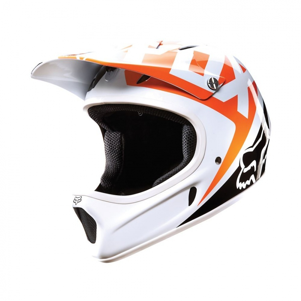 Fox Racing Rampage Race Helmet White Orange L 12394 061 L 8 600 Adrenalin