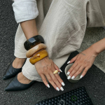 Браслет из смолы Тина, Коричневый