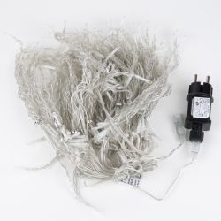ULD-C3020-264-TTK WHITE IP44 Занавес светодиодный с эффектом мерцания. 3х2м. 264 светодиода. Белый свет. Провод прозрачный. TM Uniel