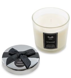 FumaRe KV-02 Свеча в стекле с крышкой «Кактус и шалфей»