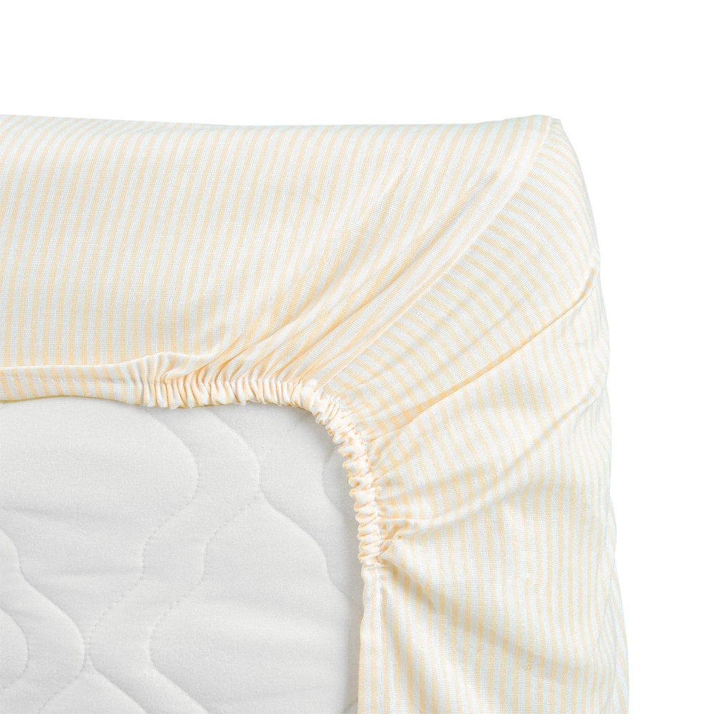 Комплект постельного белья в детскую кроватку из 3 предметов "Зайка с пуговкой"(пододеяльник, наволочка 40/60 см, простынь), бязь