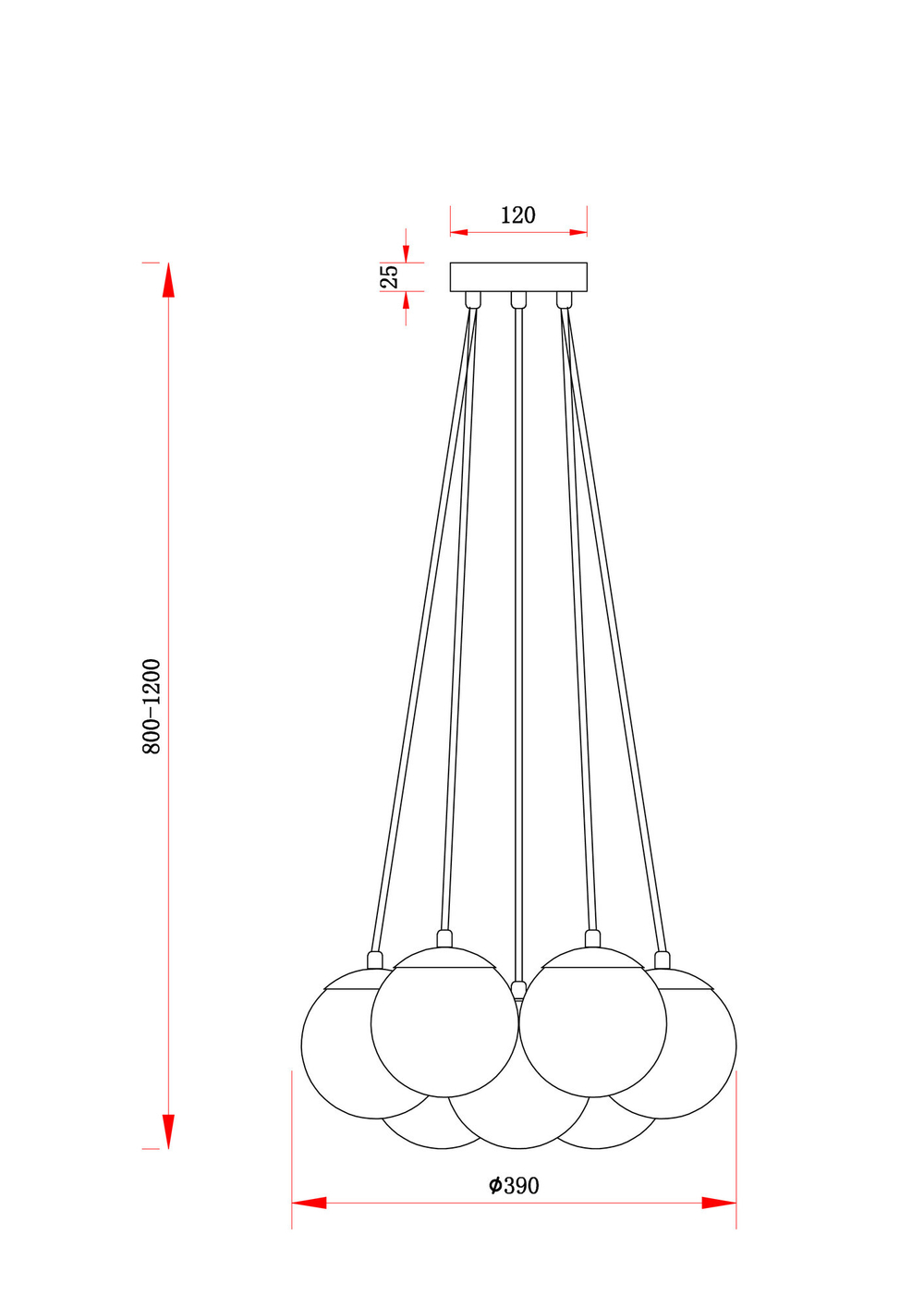 Подвесная люстра Freya FR5231PL-07CH