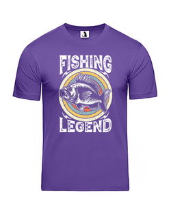 Футболка рыбака Fishing Legend классическая прямая фиолетовая