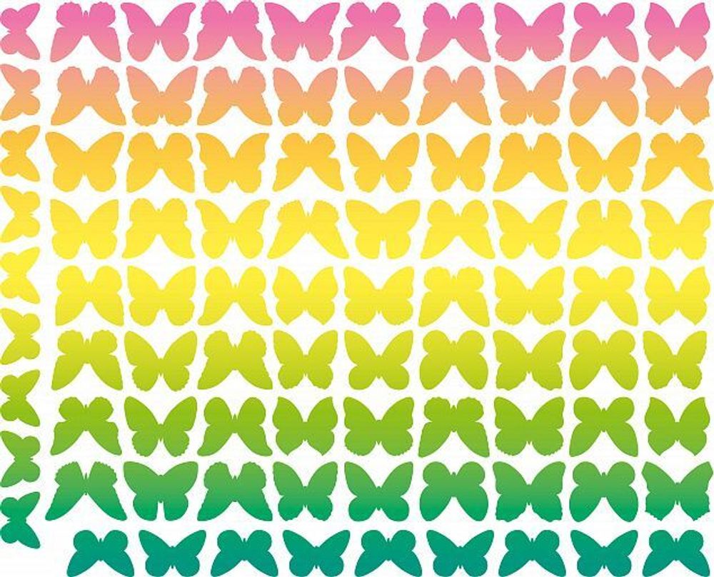 Вафельные украшения &quot;Бабочки цветные без рисунка, двухстороние&quot; 15шт