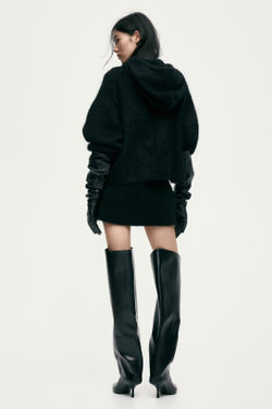 H&M Юбка из смесовой мохеровой ткани, черный