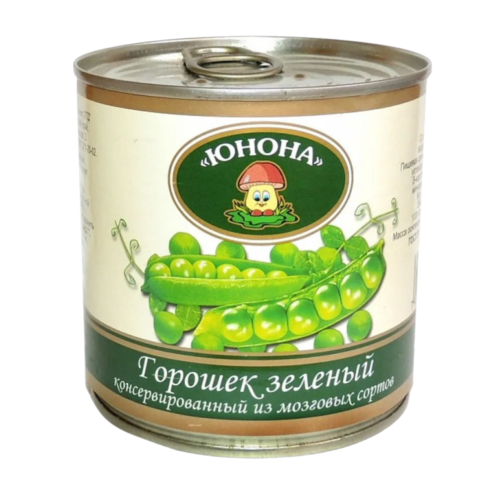 Зеленый горошек из мозговых сортов Юнона 420 гр