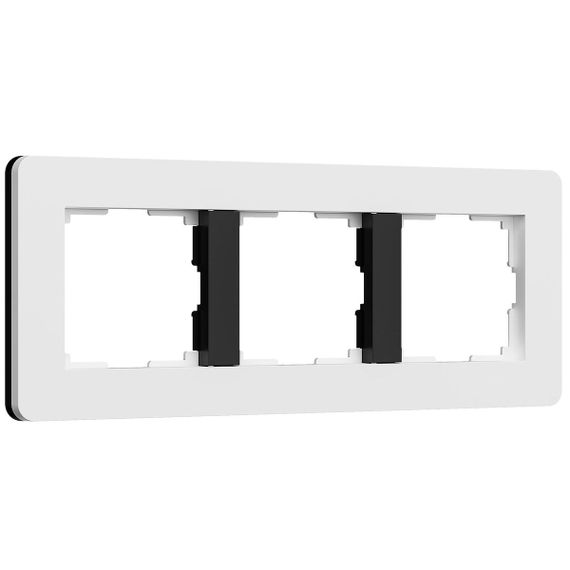 Рамка Werkel Split на 3 поста белый/черный W0033068 4690389208232